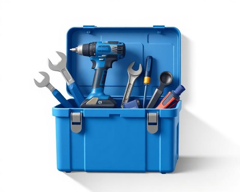 Toolbox with drill and repair tools