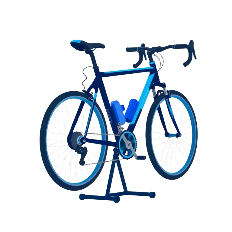 Vector illustration of a bicycle on a repair stand